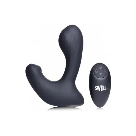 XR Brands Master Series Inflatable Prostate Massager with Remote, Black