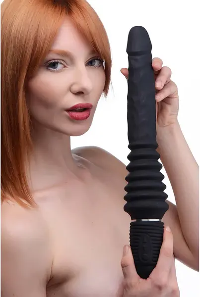 XR Brands Thrust Master crna intimna mašina sa ručkom 12.2