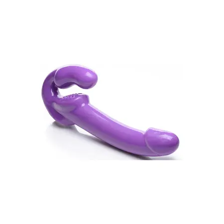 XR Brands Revolver Vibrating Strapless Strap-On, Thick Design, Black
