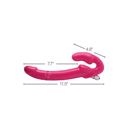 XR Brands Revolver Slim Vibrirajući Strapless Sistem, Crna, Velika