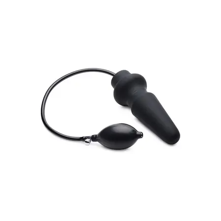 XR Brands Ass-Pand Veliki Naduvavajući Silikonski Čep, Crna, 15 cm