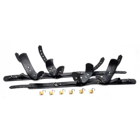 Master Series Frog Tie Binding Set Adjustable Restraint System Black