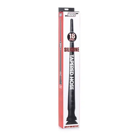 XR Brands Master Series Tapered Silicone Hose 18/46 cm with Suction Base