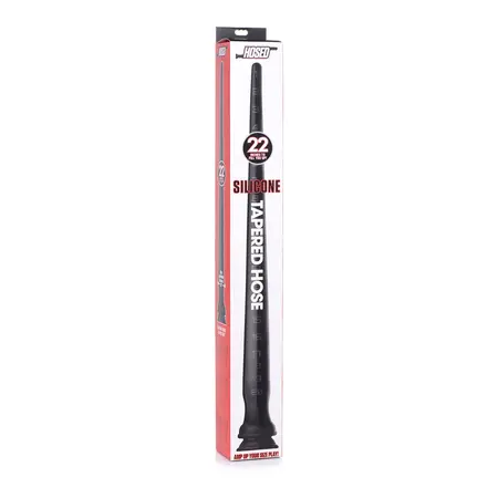 XR Brands Master Series Sužena Silikonska Cev 22/56 cm Fleksibilna, Crna