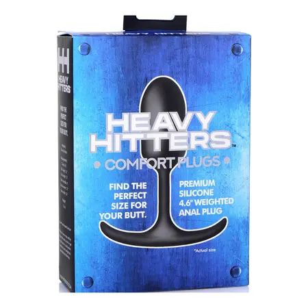 XR Brands Heavy Hitter Silikonski Intimni Čep Mali Otežani, Crna