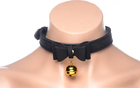 Golden Kitty Adjustable Cat Bell Collar Black/Gold by Golden Kitty