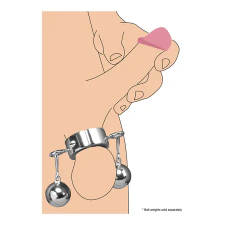 XR Brands Master Series Metalni Stretcher za Testise 220g Podesivi Prsten