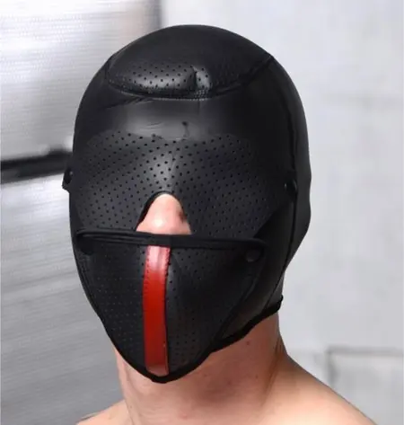 Scorpion Hood Neoprenska Maska za Lice sa Odvojivom Povezom za Oči i Poklopcem za Usta, Crna
