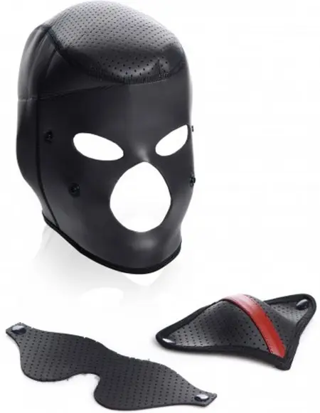 Scorpion Hood Neoprenska Maska za Lice sa Odvojivom Povezom za Oči i Poklopcem za Usta, Crna