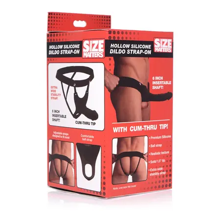 Master Series Hollow Silikonski Strap-On Pojas Svetli 25,6 cm Podesivi
