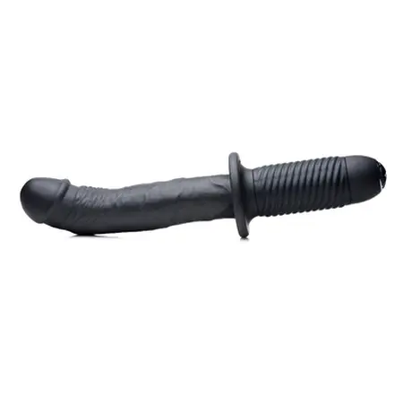XR Brands Master Series Silicone Black Intimate Machine Large Handle