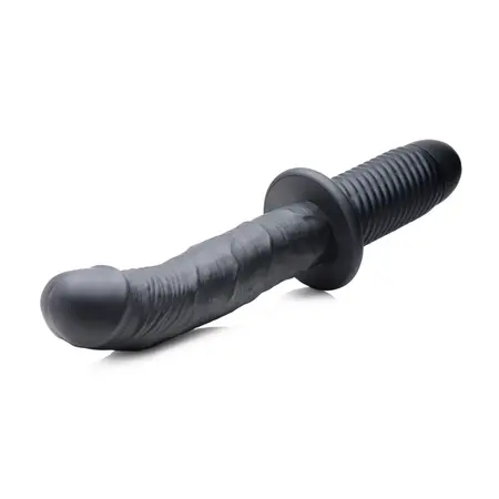 XR Brands Master Series Silicone Black Intimate Machine Large Handle