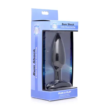 Bum Shock E-Stim Silicone Plug - Electro-Stimulation, Medium Size