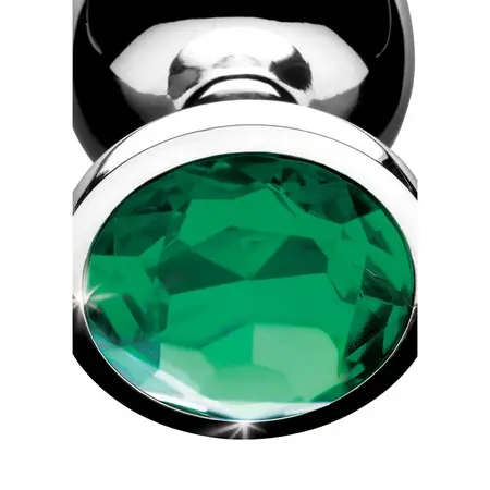 XR Brands Emerald Gem Metal Plug Set 3pcs Green Aluminum Alloy