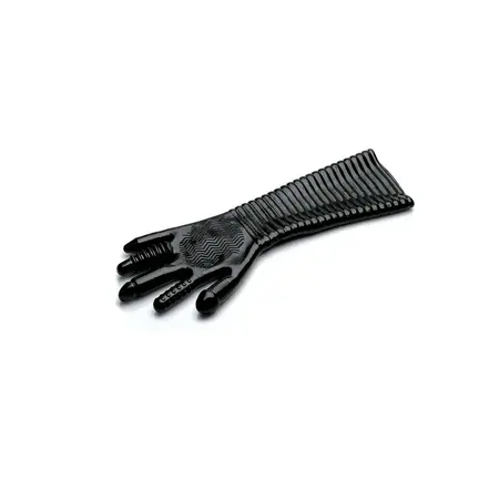 XR Brands Pleasure Fister Crna Teksturirana Rukavica 39 cm TPR Univerzalna
