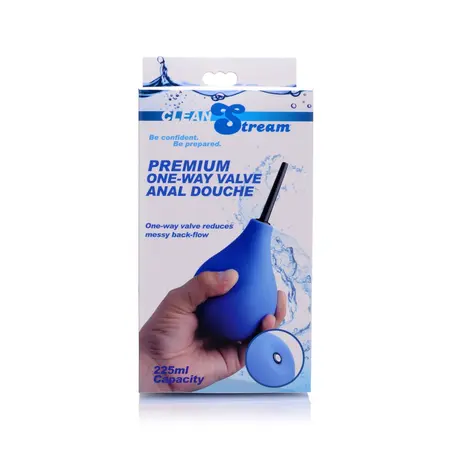 CleanStream Premium Blue Enema Bulb with One-Way Valve 225ml