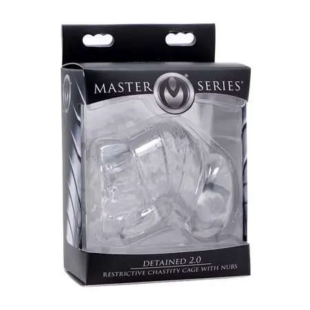 XR Brands Detained 2.0 Transparent Flexible Restraint Cage TPR 3in