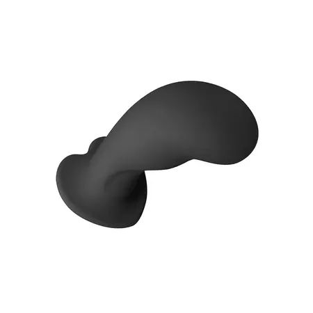 Strap U Heart On Silicone Model - Black, 15 cm, Harness-Compatible