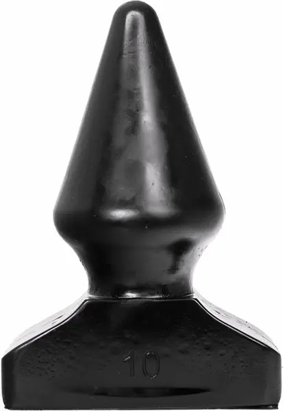 All Black Analni Dodatak 20,5 cm – Glatki Žljebovi Silikonski Čep