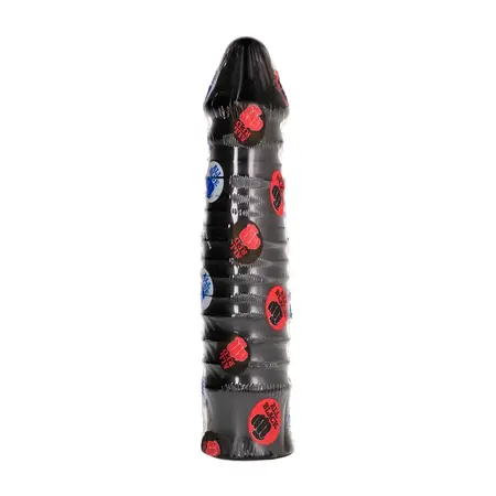 All Black 069 Intimna Mašina Rebrasta 26cm Crni Silikon Model