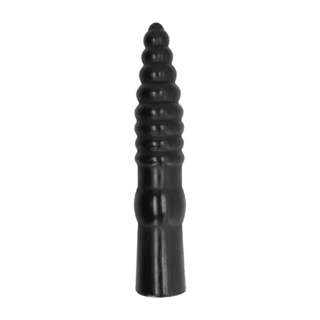 All Black Model 060 - Izduženi Rebrasti Intimni Uređaj 33 cm Crna
