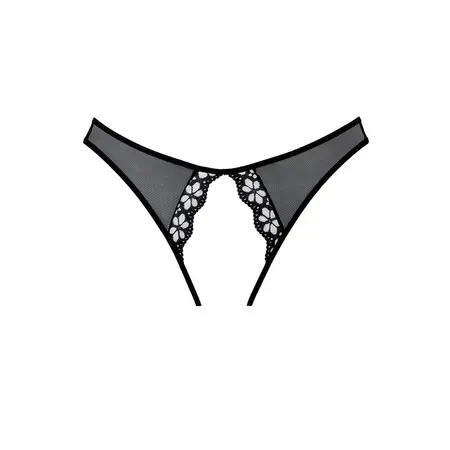 Mirabelle Flower Lace Mesh Panties One Size - Elegant Picot Trim