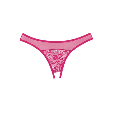 Fantasy Lingerie Just A Rumor Lace Mesh Crotchless Panty One Size