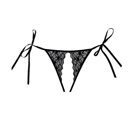 Lolita Lace Mesh Panties Open Front Dizajn One Size