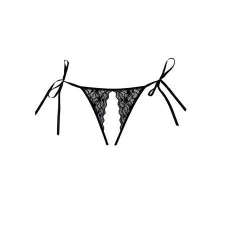 Lolita Lace Mesh Panties Open Front Dizajn One Size