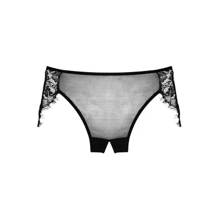 Lavish Eyelash Lace Mesh Panties Open Design One Size