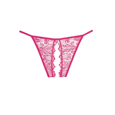 Enchanted Belle Lace Crotchless Panty One Size - Elegant Cutout Design
