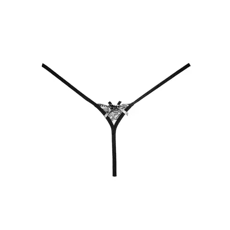 Pixie čipkane G-string gaćice One Size - Elegantan crni dizajn