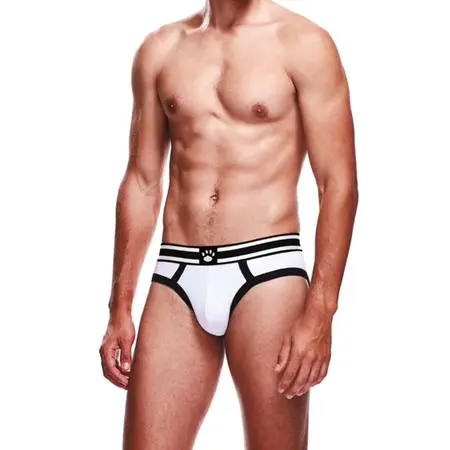 Prowler Brief L White/Black - Modern Two-Tone Men’s Underwear