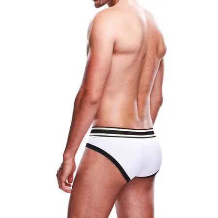 Prowler Brief L White/Black - Modern Two-Tone Men’s Underwear