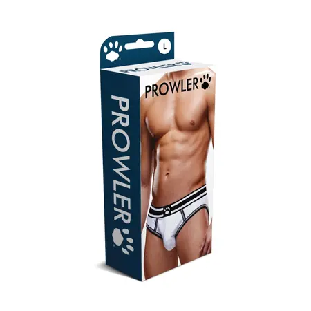 Prowler Open Brief M White/Black - Backless Technical Underwear