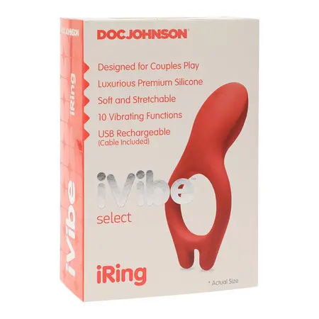 Doc Johnson iVibe Select iRing - Vibrating Silicone Ring, USB Rechargeable
