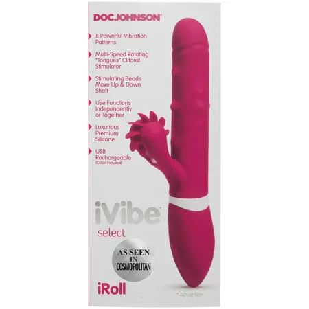 Doc Johnson iVibe Select iRoll Rabbit - Advanced Silicone Massager Pink