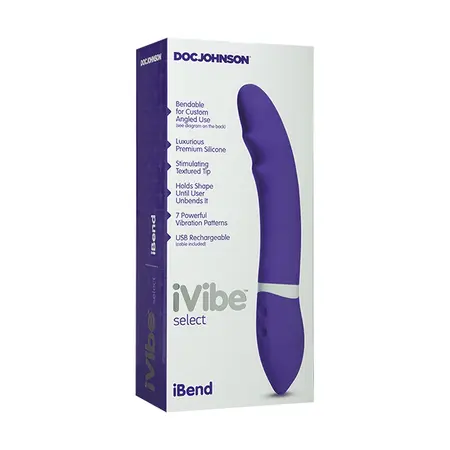 Doc Johnson iVibe Select iBend Flexible Silicone Massager 7 Modes Purple