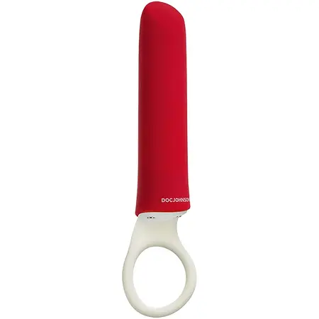 Doc Johnson iPlease Mini Vibrator Crveni - Kompaktni USB Punjivi Model