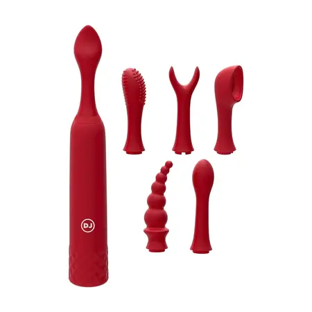 Doc Johnson iQuiver Intimate Device 6 Attachments Compact Periwinkle