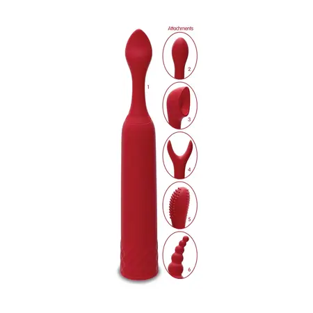 Doc Johnson iQuiver Intimate Device 6 Attachments Compact Periwinkle