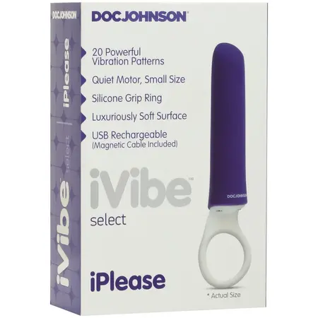iPlease Mini Vibrator - Compact Silicone, 20 Modes, USB Rechargeable