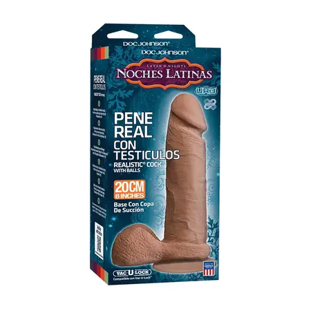 Doc Johnson Noches Latinas ULTRASKYN 8'' Caramel Dual-Layer Model
