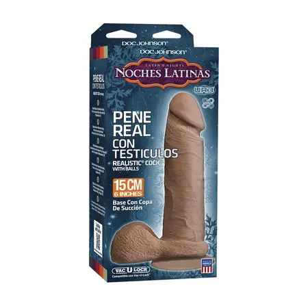 Doc Johnson Noches Latinas ULTRASKYN 15 cm Dual Density Model, Caramel