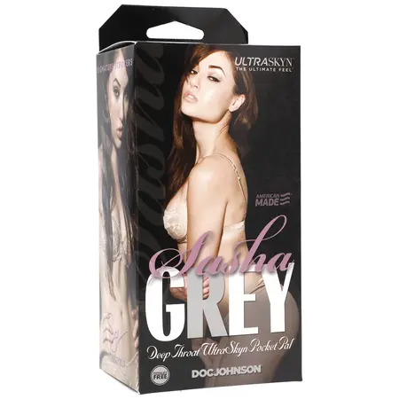 Doc Johnson Sasha Grey ULTRASKYN Oral Pocket Pal, Kompaktni, Prirodni izgled