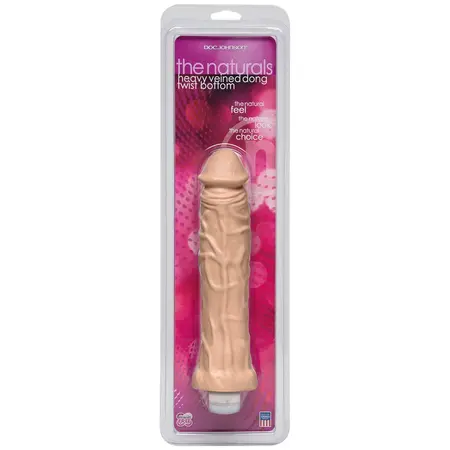 Doc Johnson Thin 8 Vibrating Anatomical Model 20 cm, Sil-A-Gel, Veined