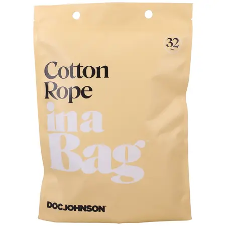 Doc Johnson Cotton Rope 32ft Black - Soft Flexible Bondage Cord