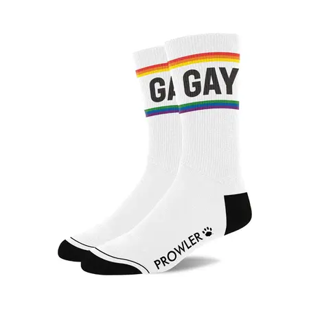 Prowler Pride Čarape Bele Duginih Pruga LGBT Podrška Uniseks