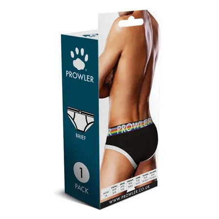 Puppy Play Oversized Paw Briefs L Black - Supportive Waistband