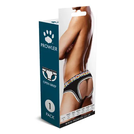Prowler Oversized Paw Open Brief XXL Crni - Prepoznatljivo Prajd izdanje